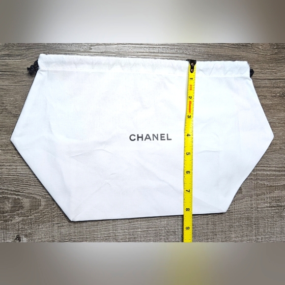 Chanel White Replacement Logo Drawstring Dust Bag Cover Duster Protector Large - Picture 8 of 9